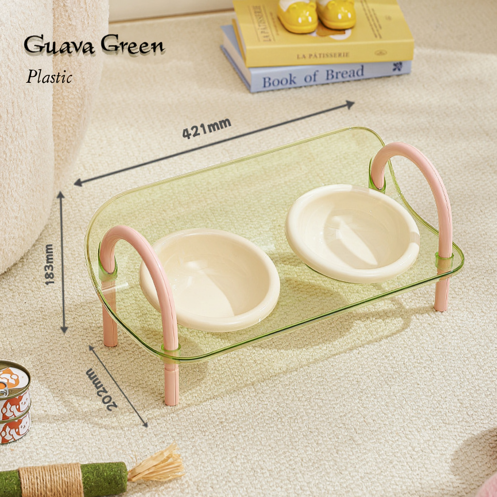 Green Plastic Bowl Beige