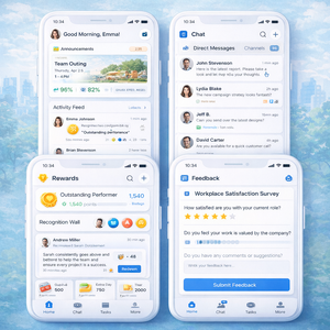 การพัฒนาแอปพลิเคชันเพื่อประสบการณ์และการมีส่วนร่วมของพนักงาน สำหรับระบบปฏิบัติการแอนดรอยด์และไอโอเอส บริการซอฟต์แวร์มือถือสำหรับแพลตฟอร์มการทำงานร่วมกันของพนักงาน - Product Image 1