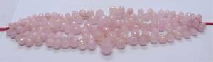 Cuentas facetadas de morganita natural AAA en forma de lágrima de 6x9-10x14 mm, cuentas de gema de morganita en forma de gota de 8 pulgadas, cuentas de gema de morganita rosa - Product Image 5