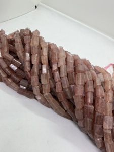Natural Strawberry Quartz Tumble Gemstone <b>Beads</b> 10-15mm 16 Inches Strand Manufacturer Supplier Wholesale <b>Beads</b> Jewelry Making - Product Image 2
