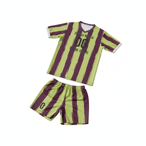 Ensemble de maillot et short de football pour adultes avec application personnalisée du nom de l'équipe, 100% polyester, dernières tendances - Product Image 5
