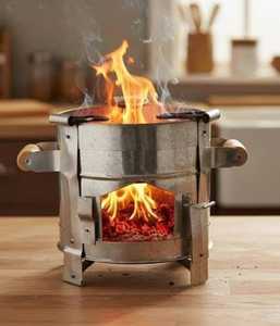 Parrilla de Carbón de Acero Inoxidable con Rejilla Extraíble - Product Image 1