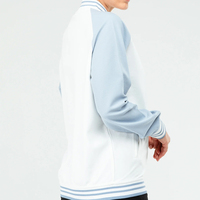 Blouson universitaire matelassé pour femme avec manches en similicuir, vente en gros, blouson bomber universitaire personnalisé pour femme avec manches en cuir véritable