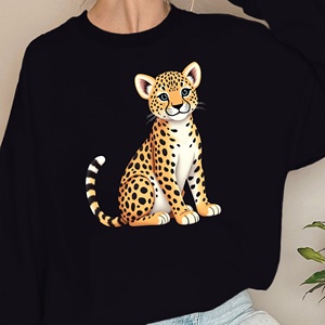 Sudaderas de mujer con ilustración de leopardo joven - Product Image 4