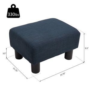 Poggiapiedi Moderno e Confortevole in Plastica e Tessuto per Soggiorno, Camera da Letto, Cucina, Hotel - Product Image 3