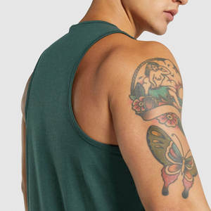 High Quality Cotton Sports Muscle Gym Tank Top Two Tone Sleeveless Vest for Men Custom Size XL-for Bodybuilding and <b>Running</b> - Product Image 2