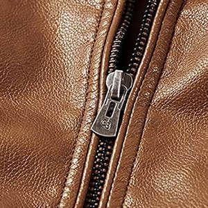 เสื้อแจ็คเก็ตหนังน้ำหนักเบาแบบใหม่ กันลม สำหรับผู้ชาย เสื้อผ้าแฟชั่นสั่งตัดไซส์ได้ เสื้อแจ็คเก็ตฤดูหนาวสำหรับผู้ชาย - Product Image 4