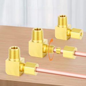 Raccord coudé en laiton forgé haute pression 6 mm DE x 6 mm mâle BSPT 90° pour systèmes de gaz naturel et d'eau (AOL-017) - Product Image 6