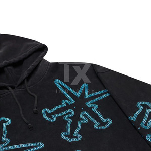 Best Price Winter Men's <b>Rhinestone</b> <b>Hoodies</b> with Digital Printing Oversized Fit Low MOQ Made in Pakistan - Product Image 4