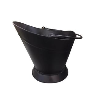 Meilleures ventes : Seau à cendres de cheminée vintage en fer galvanisé noir, de luxe, robuste, pour bois de chauffage, taille, forme et couleur personnalisables - Product Image 1