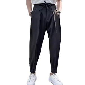 Pantalon décontracté homme 2025 de haute qualité, mode automne, coupe ample, taille mi-haute, 100% coton, infroissable, braguette zippée, multi-poches - Product Image 4