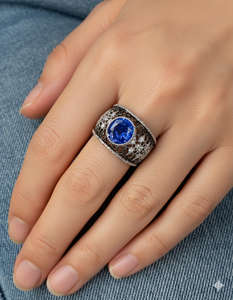 Anillos de Zafiro Azul Ceilán Natural de 4.04ct Sin Tratamiento Térmico, Estilo Clásico de Lujo en Oro de 18K, para Bodas y Fiestas, Venta al Por Mayor - Product Image 4