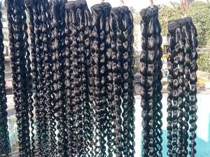 Cabello Humano 100% Puro, Rizado y Crespo, Negro, Sin Caída, Sin Enredos, Larga Duración, Fácil de Peinar y Resistente al Calor - Product Image 4