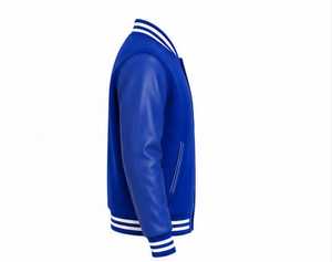 Veste de sport bleue pour homme, col rabattu, fermeture éclair, coupe classique, pour l'automne - Product Image 1