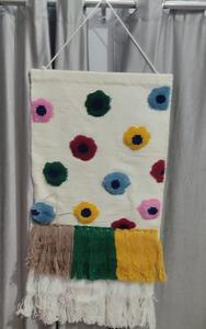 Tapiz Textil Tejido a Mano de Lana, Arte Abstracto para Colgar en la Pared, Decoración Boho para Sala de Estar o Dormitorio -06 - Product Image 3