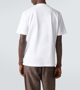T-shirts pour hommes personnalisés OEM ODM, impression sur mesure, vente en gros, respirants, coupe ample, motif géométrique en zig-zag, jersey de coton - Product Image 3