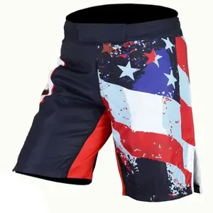 ชุดกีฬาต่อสู้และอุปกรณ์ฝึกซ้อมมวยแบบผสมผสาน ผลิตจากโพลีเอสเตอร์ 100% รุ่นสั่งทำพิเศษ กางเกงขาสั้นสไตล์มวยสำหรับเล่นกีฬา - Product Image 1