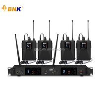 Système de monitoring intra-auriculaire 4 canaux de haute qualité BNK Private Label, monitoring intra-auriculaire 4 canaux pour chanteurs, etc.