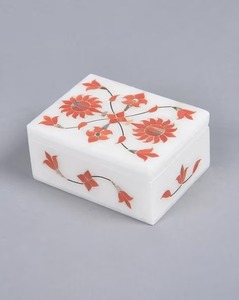Caja de mármol con logotipo personalizado | Caja de accesorios hecha a mano | Incrustaciones de piedras preciosas | Caja de suministros al por mayor de la India - Product Image 3