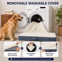 Matelas orthopédique de luxe XL pour chien, style mobilier, lavable, support robuste, écologique, pour grands chiens