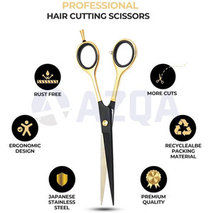 Stainless Steel Right-Handed Blunt Tip Hair Cutting Scissors Medium Handle Spare Finger <b>Rings</b> Premium Storage Box for - Product Image 5