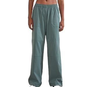 Pantalones Cargo de Trabajo para Mujer, OEM, Personalizados, Nueva Llegada, Corte Holgado, Tallas Grandes, 100% Algodón, Múltiples Bolsillos, Cintura Elástica - Product Image 1