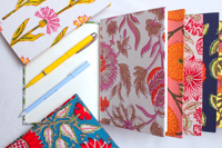Carnet de notes en tissu floral fait main – Journal à couverture rigide personnalisé – Fournisseur en gros