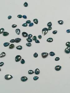 Diamante Azul Natural Suelto en Forma de Pera, Gema Facetada Calibrada, Piedra de Joyería al por Mayor - Product Image 3