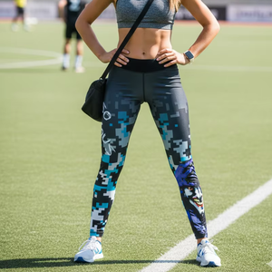 Leggings Deportivos para Mujer, Transpirables, Delgados, de Alta Calidad, con Logotipo Personalizado, Cintura Media, Estampado por Sublimación, con Bolsillo, para Yoga y Fitness - Product Image 1