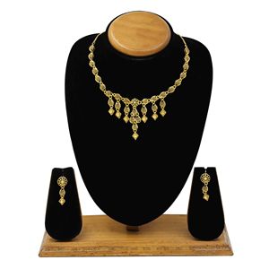Wholesale Brass 14K18K24K Micron Gold Plated Turkish Design Short Fashion Necklaces Traditional Dubai Style <b>Wedding</b> Jewelry Set - Product Image 1