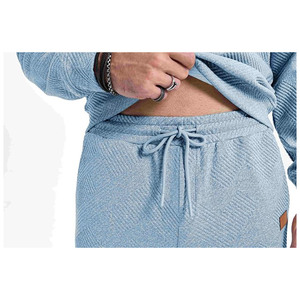 Conjunto Deportivo para Hombre en Poliéster Azul Claro, Cuello Redondo, Manga Larga, Color Sólido, Casual, Otoño, Corte Regular, Pantalones con Cordón y Bolsillos Laterales - Product Image 6