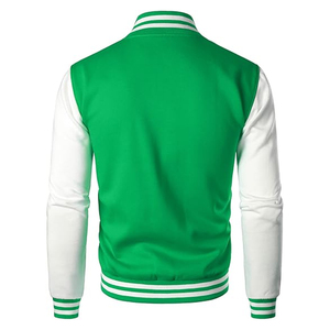 High Quality Slim Fit Bomber Baseball Style Varsity <b>Jacket</b> Bonded Custom Logo Wool Letterman Design Windproof Breathable Spring - Product Image 3