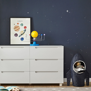 Cesta de almacenamiento infantil en forma de cohete hecha a mano con ratán, organizador para habitación infantil, cestas para ropa sucia - Product Image 6