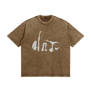 Custom Logo 300GSM Streetwear Hip Hop <b>Box</b> Cut Heavyweight Cropped T-Shirt <b>Canvas</b> Oversized Regular Fit Men - Product Image 1