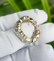 Bague de promesse unisexe en moissanite de qualité supérieure, taille diamant multi-formes, en argent 925 original plaqué or, bijoux modernes personnalisables