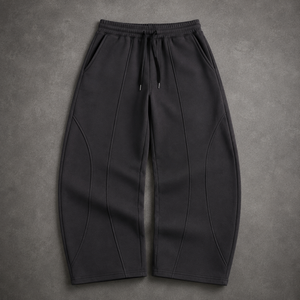 Wholesale heavyweight fleece lined joggers hidden zipper pocket elastic waistband joggers Private Label - Product Image 1