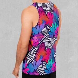 Camiseta sin Mangas para Hombre INDEX, Cuello Redondo, Estampado Floral, Tejido Transpirable de Poliéster, Estilo Deportivo, Chaleco Atlético Informal - Product Image 3