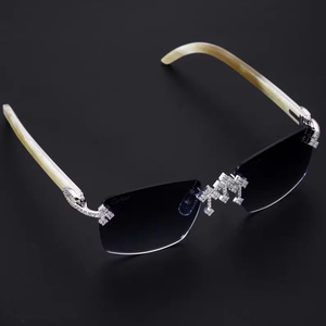 Gafas de Sol Rectangulares de Media Montura de Lujo, Polarizadas, con Protección UV 100%, Unisex para Adultos - Product Image 1