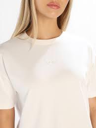 Camiseta Informal de Fin de Semana para Mujer, Minimalista, Básica, Cuello Redondo, Estampada, 100% Algodón, Transpirable, Cómoda, Manga Corta - Product Image 4