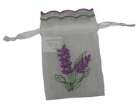 Pochette en organza brodée personnalisée avec logo, recyclable, douce, couleur lavande, avec cordon de serrage, pour sachets parfumés Scentsy, emballage cadeau