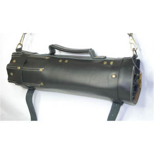 Sac de transport pour couteaux en cuir véritable personnalisable en gros, 15 emplacements, étui pour couteaux de chef avec ceinture détachable |   Porte-rouleau de chef en cuir de vachette - Product Image 6