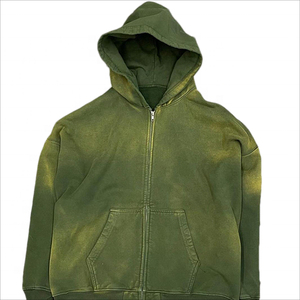 Sudadera con Capucha Vintage, Transpirable, Resistente al Viento, Lavado Ácido, Servicio OEM, Logotipo Personalizado, Impresión de Alta Calidad, Algodón, Talla Grande - Product Image 1