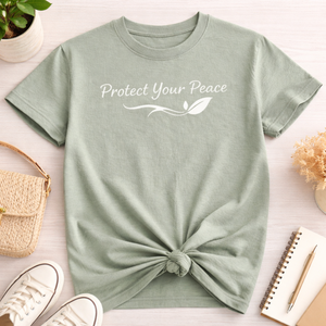 Camiseta con Estampado Personalizado, Camiseta con Diseño 'Protect Your Peace', Unisex, Algodón, Informal, Manga Corta, OEM, ODM, Ropa al por Mayor - Product Image 4
