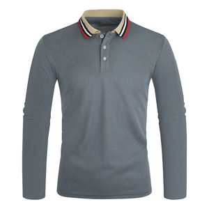 Polo à manches longues multicolore en gros, polo camouflage à manches longues pour usage extérieur - Product Image 5