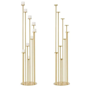 Candelabro Regal de 5 luces en oro pulido con un elegante tallo retorcido. Estilo real disponible a precio de mayorista. - Product Image 2