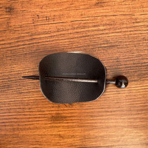 ปิ่นปักผมแบบตะวันตกทรงวงรีทำจากหนังแท้อุปกรณ์เสริมสำหรับผมของผู้หญิง - Product Image 3