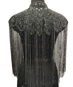 2026 New Arrival Wholesale Handmade Autumn/Winter Party <b>Mesh</b> Plus Size Women's <b>Top</b> Heavy Embroidery <b>Sequined</b> Tassel Vintage - Product Image 3