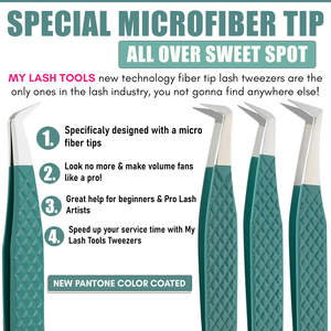 Textured Non-Slip Finish High-Precision Premium Quality Durable Stainless Steel Pointed Eyelash Extension and Volume Tweezers - Product Image 6