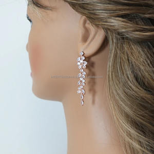 Pendientes de Diamantes Naturales con Corte Fantasía IGI/GIA, Pendientes de Oro Blanco/Amarillo de 14 Quilates, Joyería de Diamantes, Pendientes de Boda, Diamantes Creados en Laboratorio - Product Image 2
