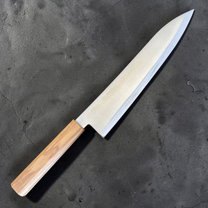 Couteau de chef japonais Gyuto de qualité supérieure |   Couteau de cuisine traditionnel en bois avec manche Wa |   Acier inoxydable à haute teneur en carbone de qualité industrielle OEM - Product Image 1